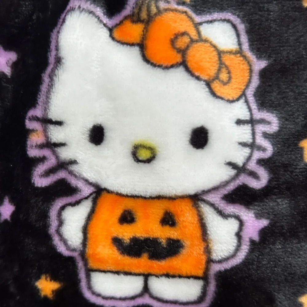 Hello Kitty Halloween Blanket Witch Pumpkin