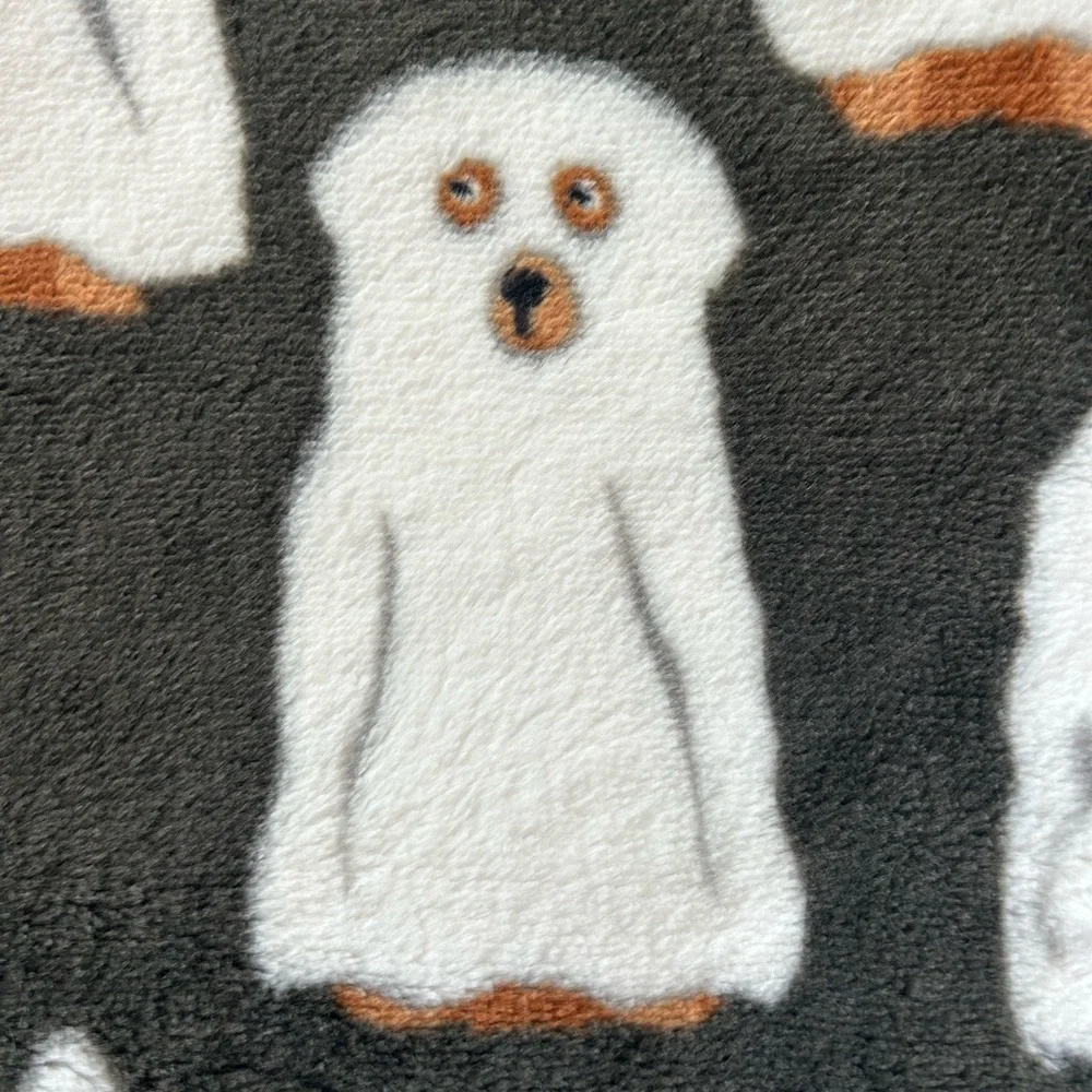 “New” Trick or Treat Spooktacular PlushThrow-Ghost Dogs 60x70