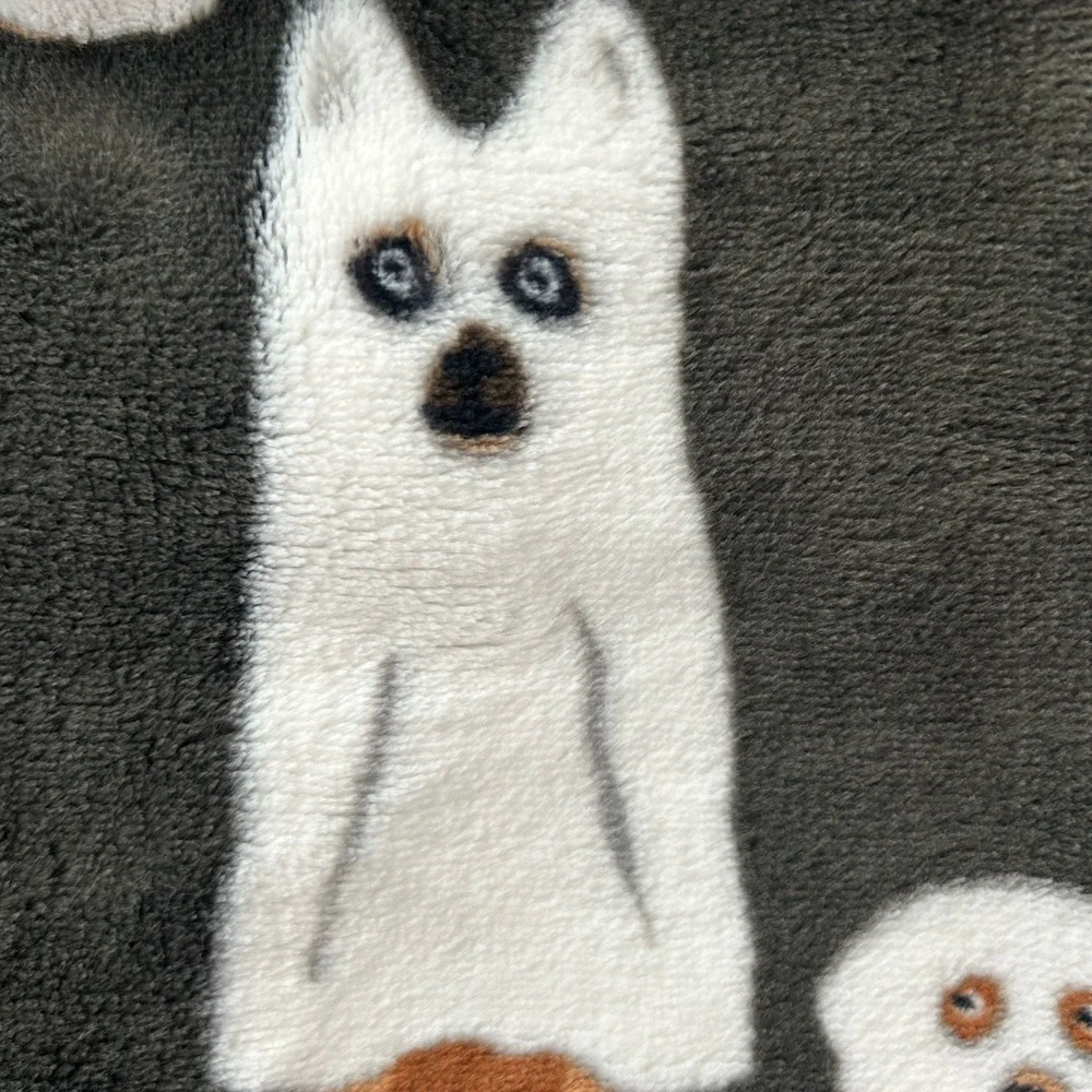 “New” Trick or Treat Spooktacular PlushThrow-Ghost Dogs 60x70
