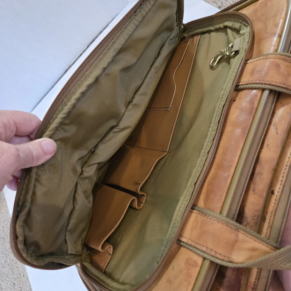 Hartmann Brown Leather Briefcase Vintage Bag Satchel