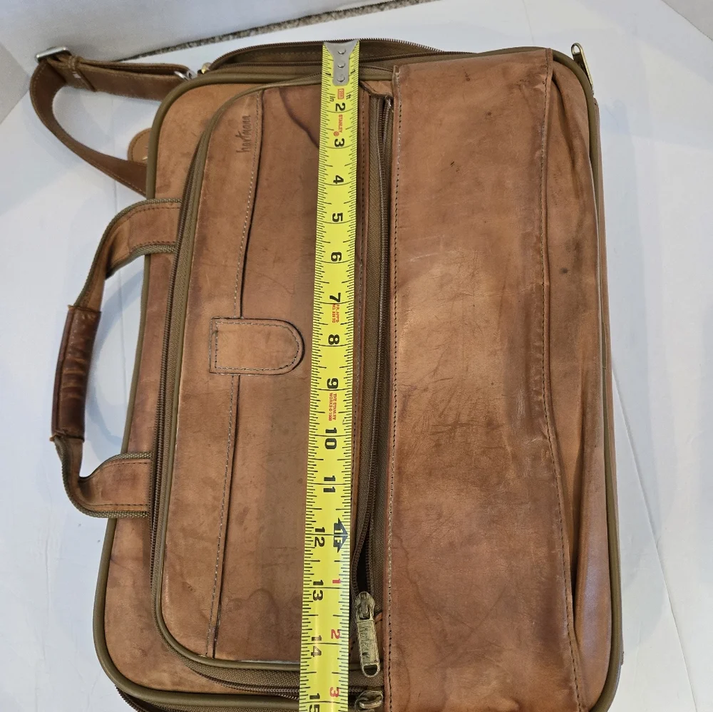 Hartmann Brown Leather Briefcase Vintage Bag Satchel