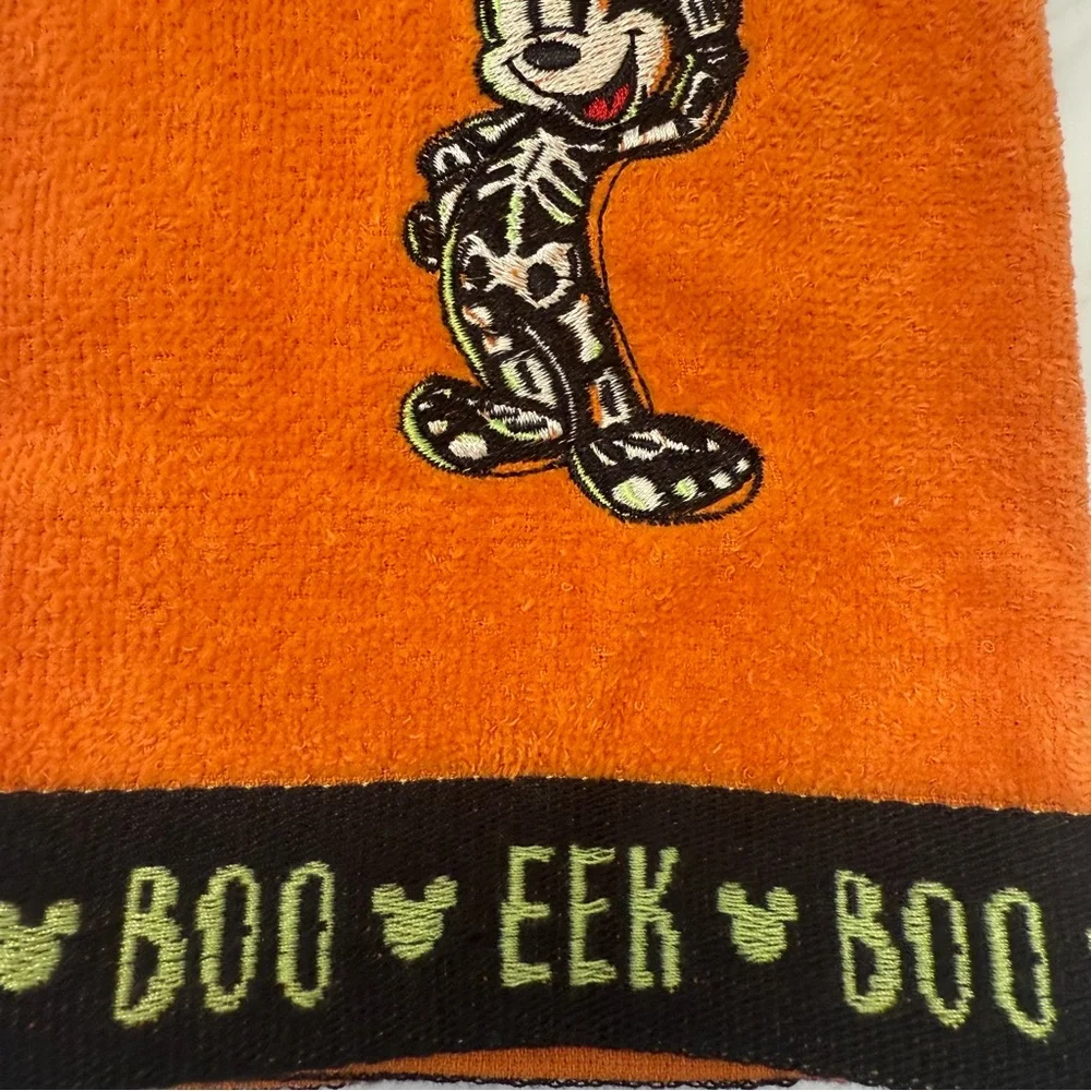 Disney Orange Towel with Mickey Mouse Halloween Theme
