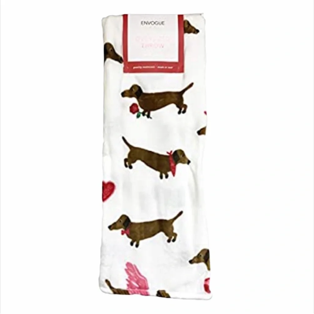 Cozy Blanket with Dachshund Print NWOT