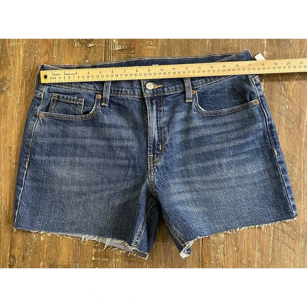 NEW Old Navy Cut Off Shorts Womens 12 Denim Jean Raw Hem Zipper Fly