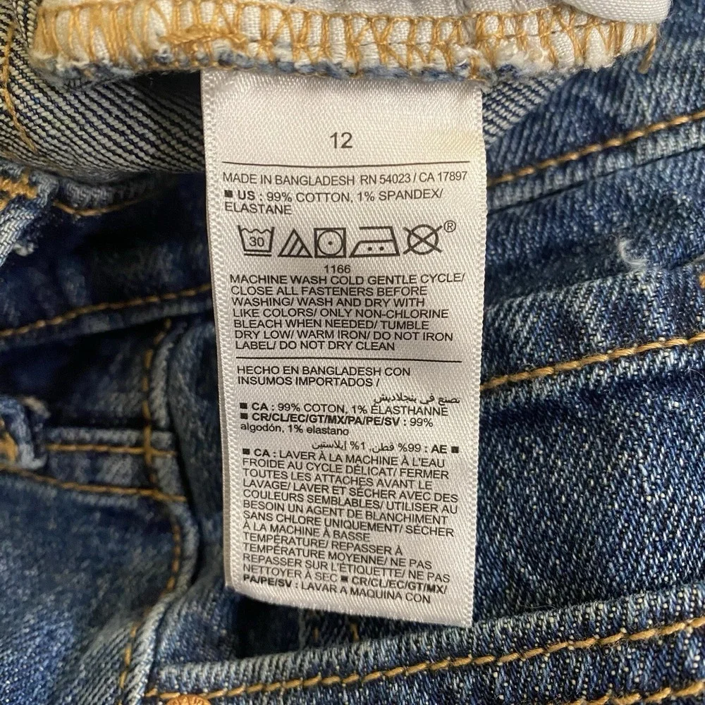NEW Old Navy Cut Off Shorts Womens 12 Denim Jean Raw Hem Zipper Fly