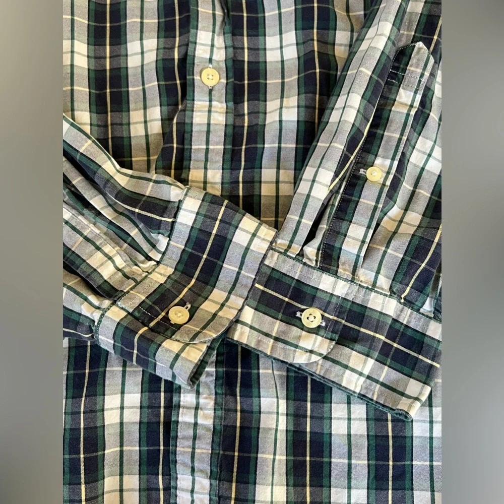 J.Crew plaid button down long sleeved shirt. Men’s XL