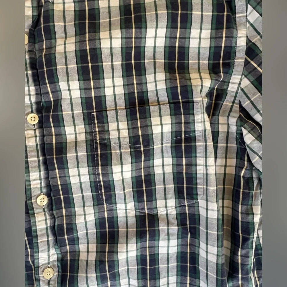 J.Crew plaid button down long sleeved shirt. Men’s XL