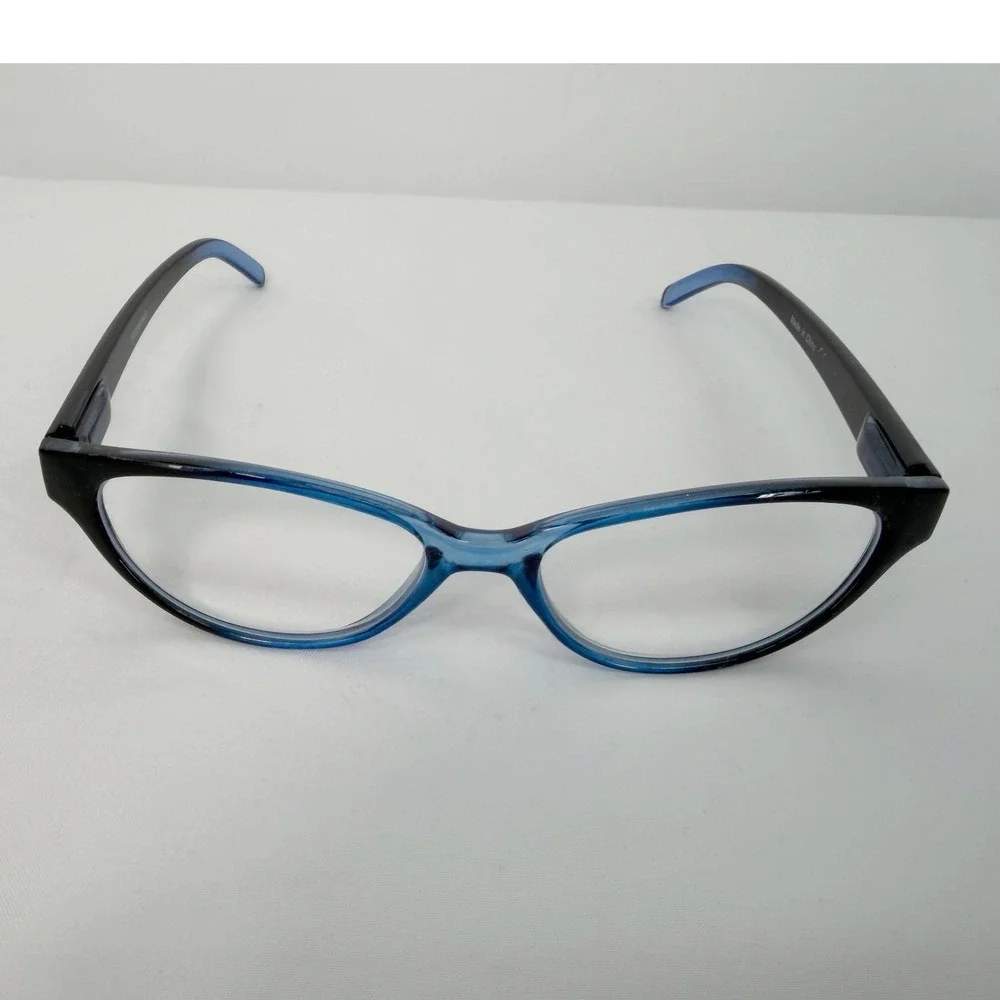 Norperwis Cat Eye Reading +1.75 Glasses Blue Black Gradient with Case 104-33