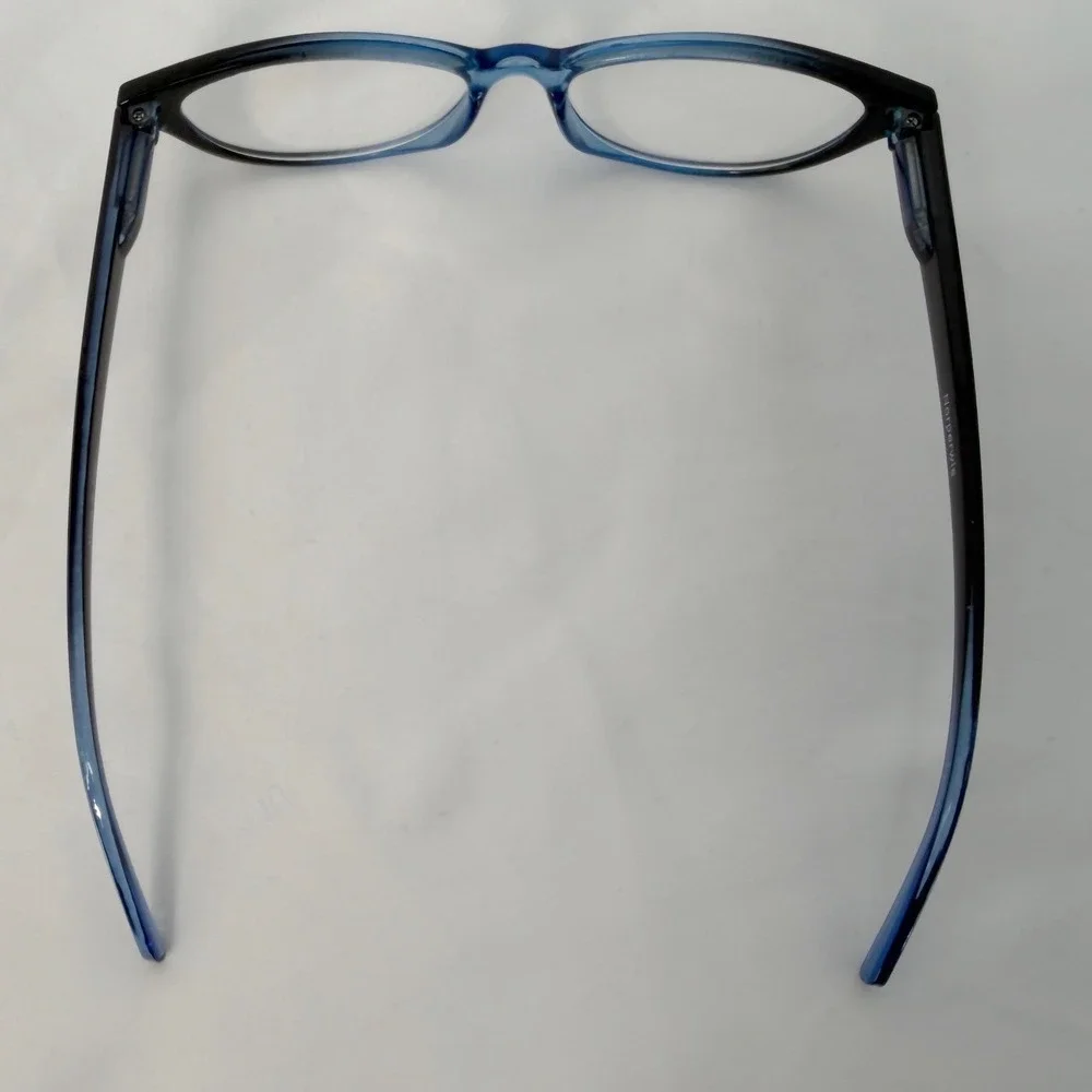 Norperwis Cat Eye Reading +1.75 Glasses Blue Black Gradient with Case 104-33