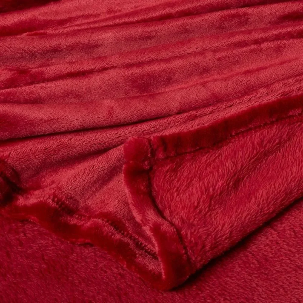 Threshold Plush Red Holiday Throw Blanket