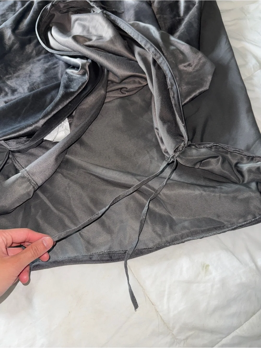 Charcoal Grey Minky/Velvet Weighted Blanket Duvet Cover - 48