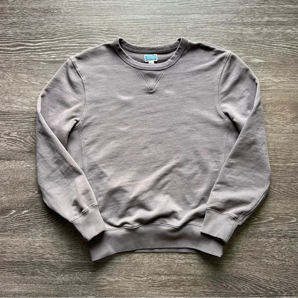 J. Crew Gray 100% Cotton Knit Crewneck