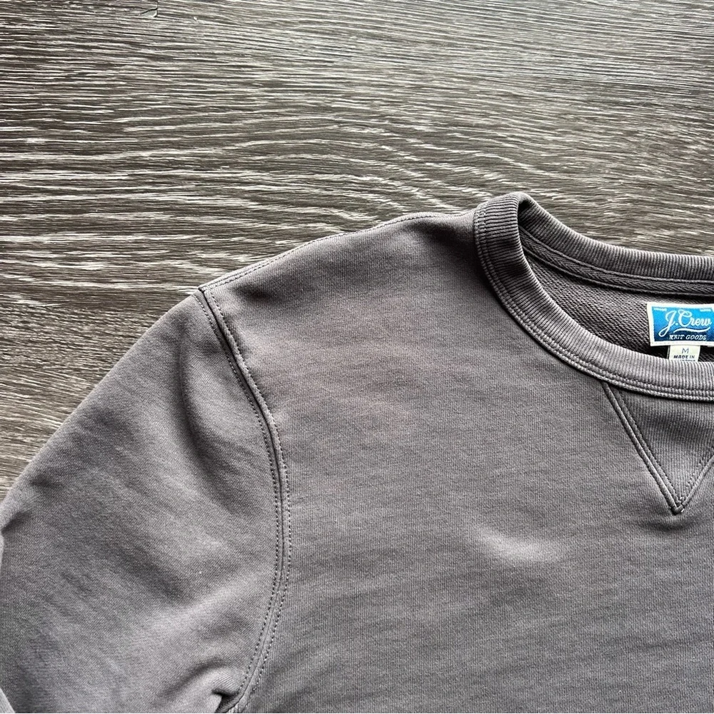 J. Crew Gray 100% Cotton Knit Crewneck
