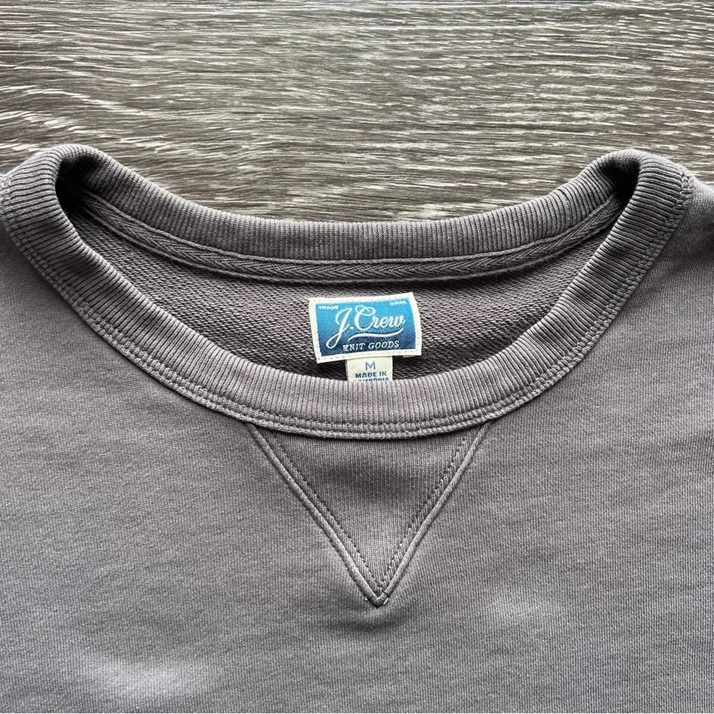 J. Crew Gray 100% Cotton Knit Crewneck