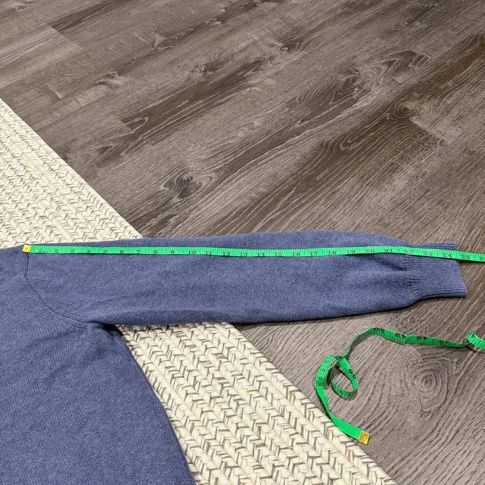 J. Crew Blue Cotton Quarter Zip Sweater