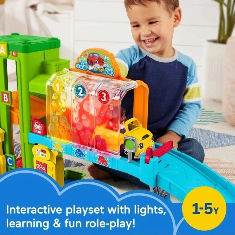 Fisher-Price Little People Light-Up Learning Garage Musical Toddler‎ Toy Playset