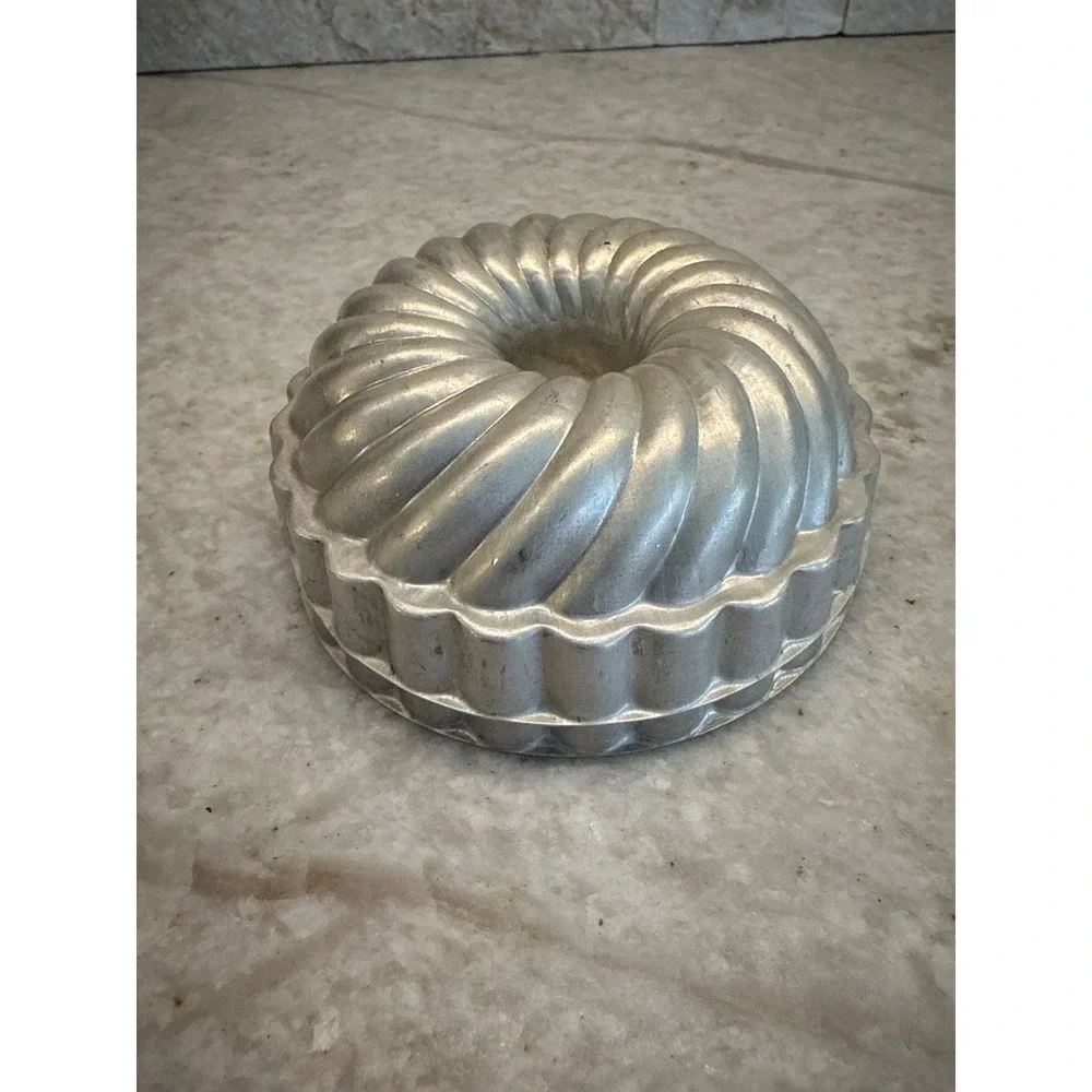 French Fluted Aluminum Molds‎ Pair for Baking or Gelatin 1950s