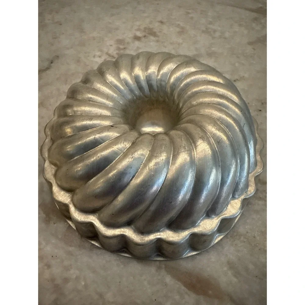 French Fluted Aluminum Molds‎ Pair for Baking or Gelatin 1950s