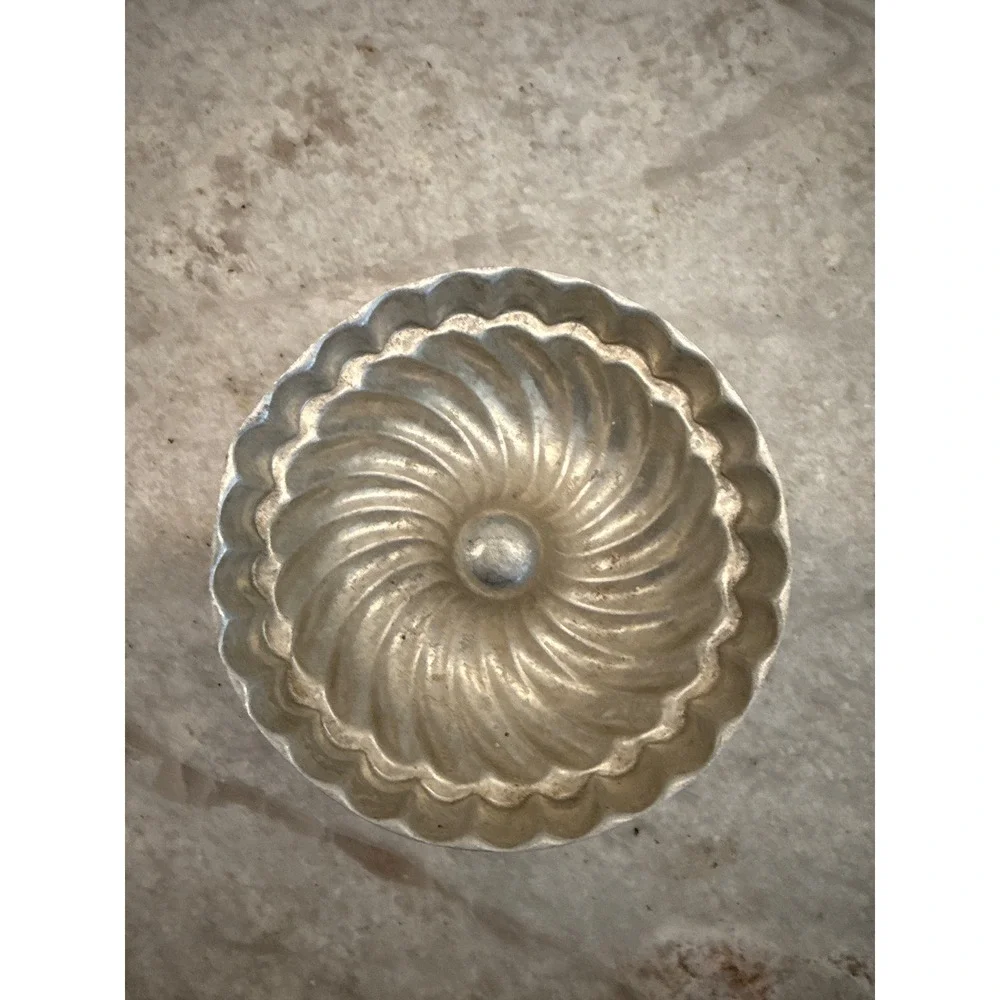 French Fluted Aluminum Molds‎ Pair for Baking or Gelatin 1950s
