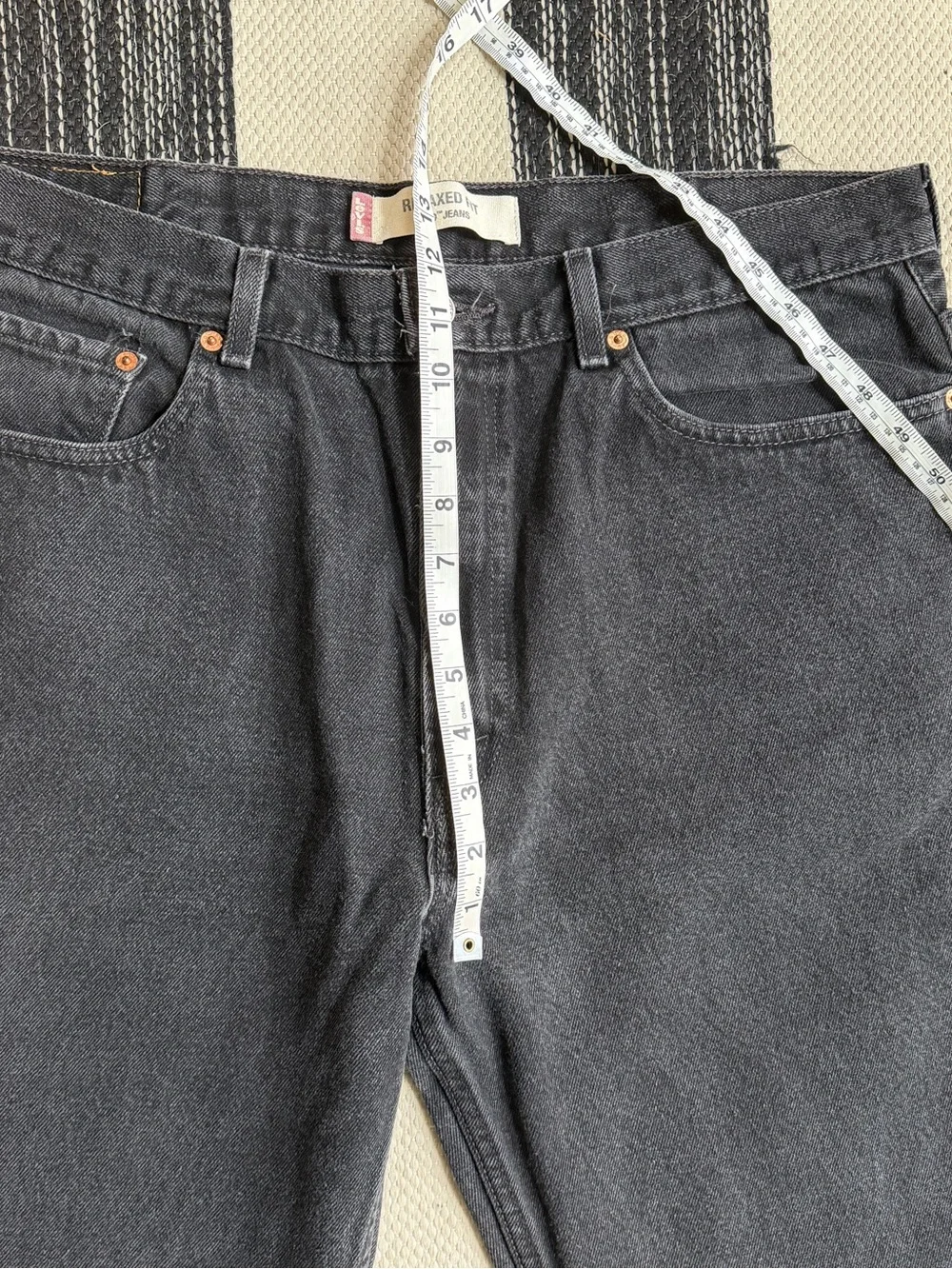 Levi's 550 Men's Black Relax Fit Straight Jeans Size W38xL34