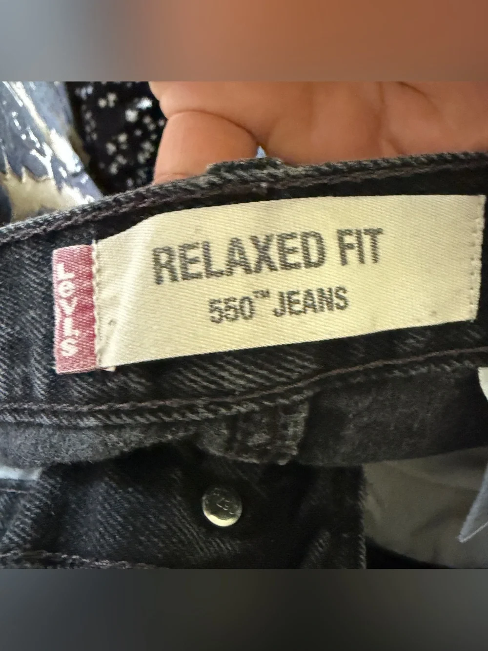 Levi's 550 Men's Black Relax Fit Straight Jeans Size W38xL34