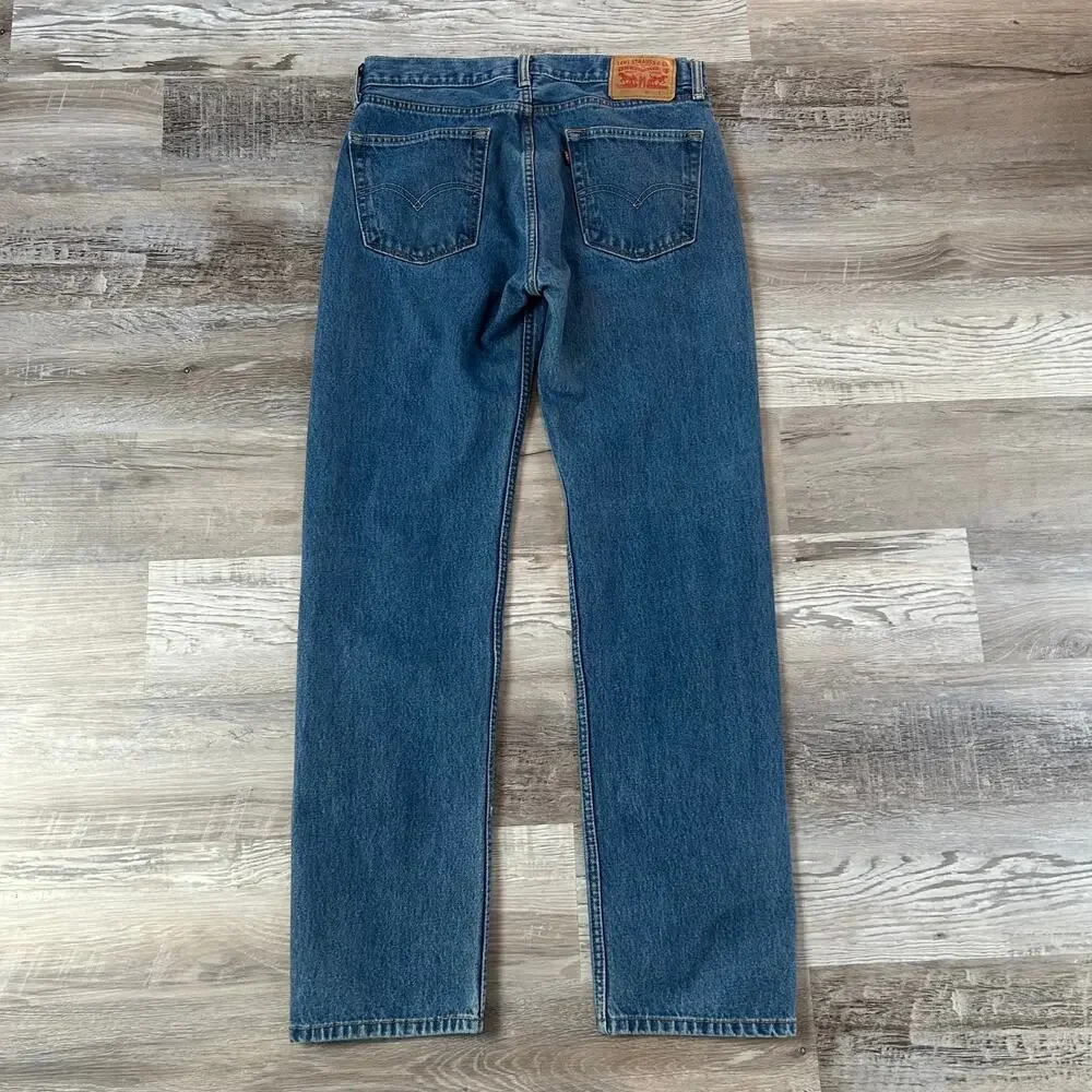 Levi’s 505 Straight Leg Jeans Blue Denim High Rise Size 34x34 Y2K Classic