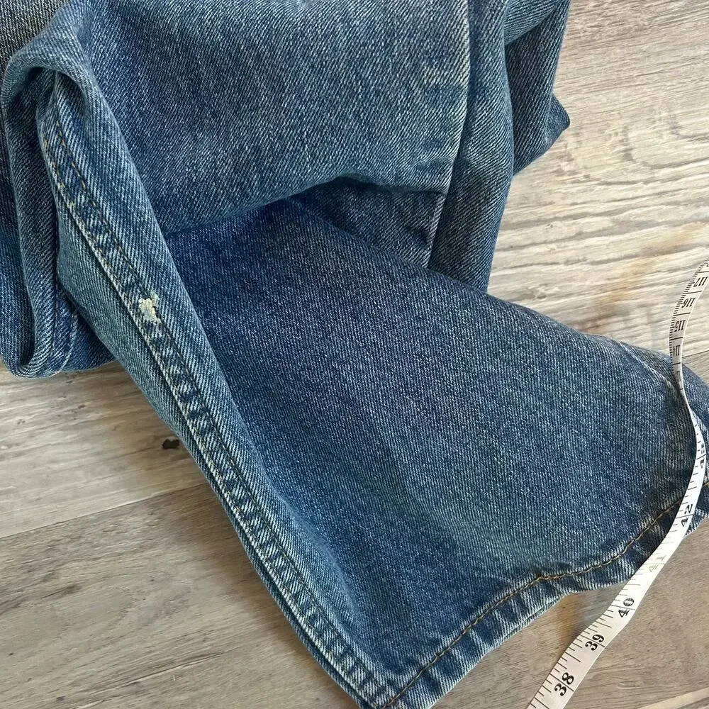 Levi’s 505 Straight Leg Jeans Blue Denim High Rise Size 34x34 Y2K Classic