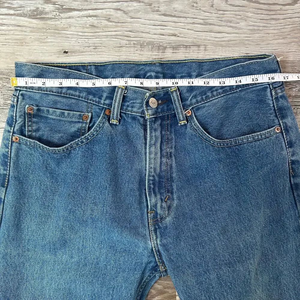 Levi’s 505 Straight Leg Jeans Blue Denim High Rise Size 34x34 Y2K Classic