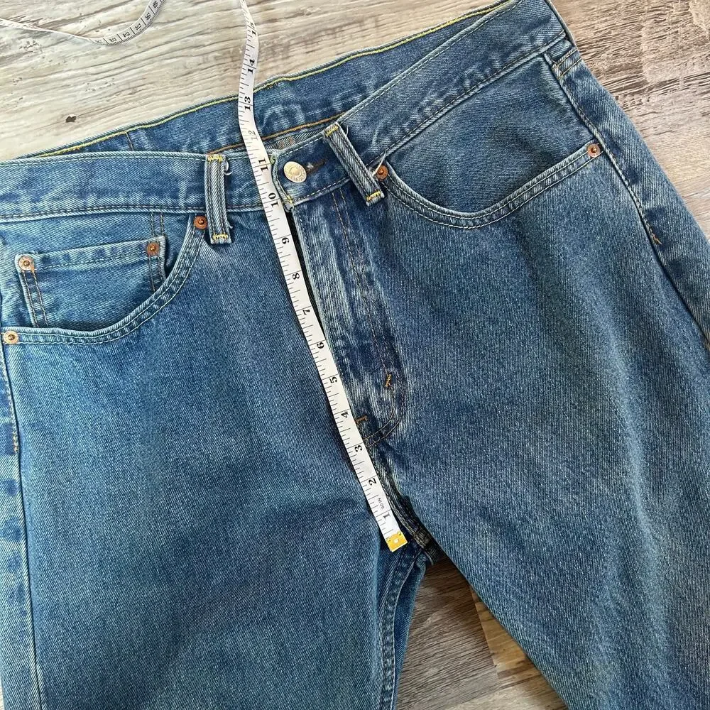 Levi’s 505 Straight Leg Jeans Blue Denim High Rise Size 34x34 Y2K Classic