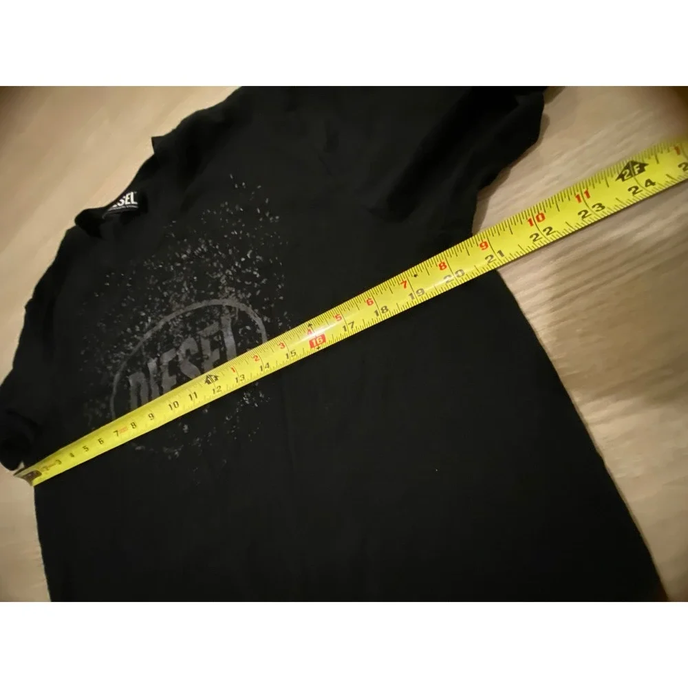 Diesel T Diegor Frost Graphic Logo T-Shirt Mens Black Streetwear A17246
