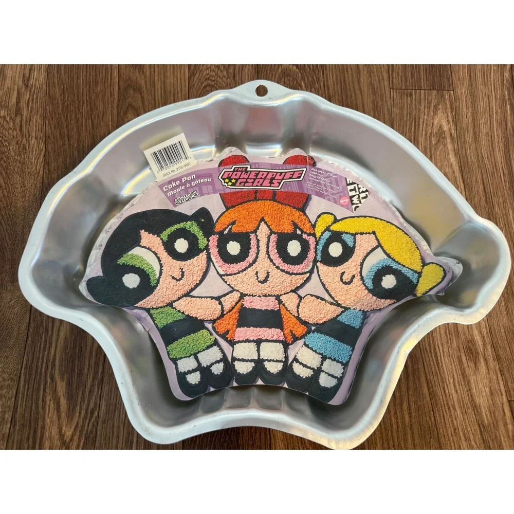 Wilton Powerpuff Girls Cake Pan Vintage 2000 Cartoon Network Aluminum 2105-9902