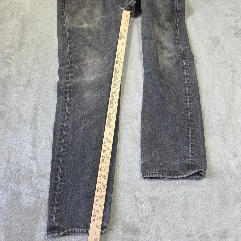 Levis 501 Original Fit Jeans Men 32x32 Faded Black Button Fly Straight Leg Denim