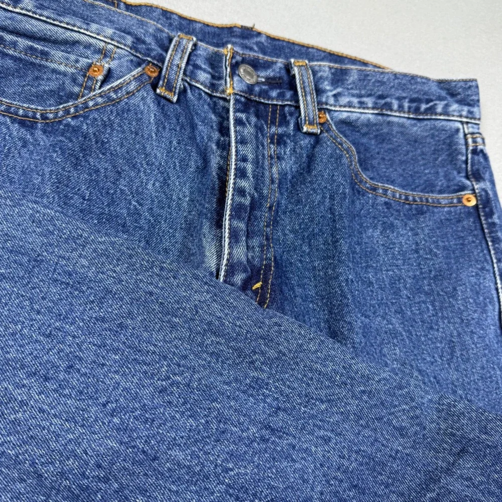 Levis 505 Regular Fit Straight Leg Jeans Medium Wash Blue Mens 32x29