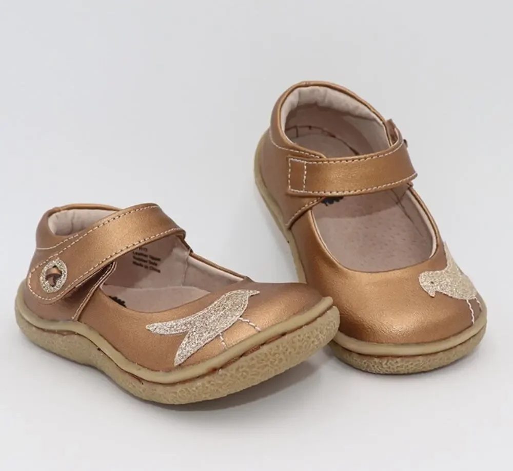Livie & Luca Pio Pio Mary Jane Baby Toddler 6 Bird Rose Gold Copper Sneaker Shoe