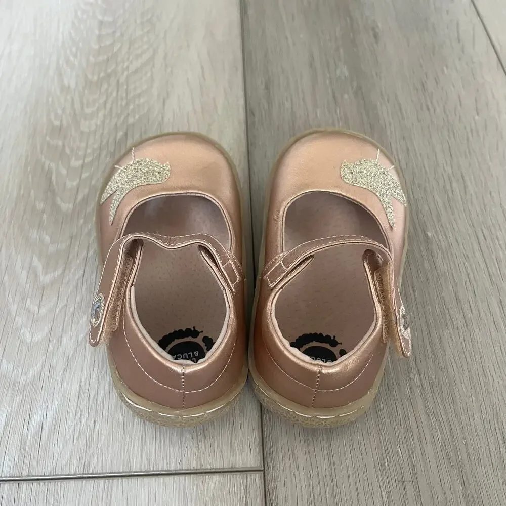 Livie & Luca Pio Pio Mary Jane Baby Toddler 6 Bird Rose Gold Copper Sneaker Shoe