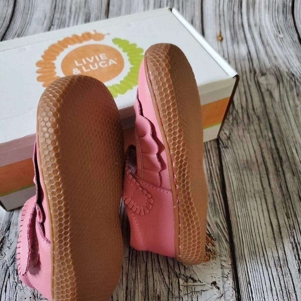 Livie and Luca Pink Shimmer Mary Jane Shoes New Without Box