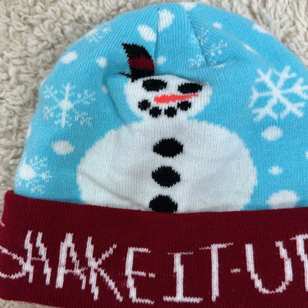 OSFM Christmas Beanie One‎ Size Kids Knit Unisex Snowman