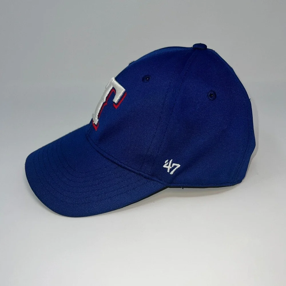 '47 Brand Texas Rangers Youth MLB Adjustable Baseball Cap Blue Embroidered