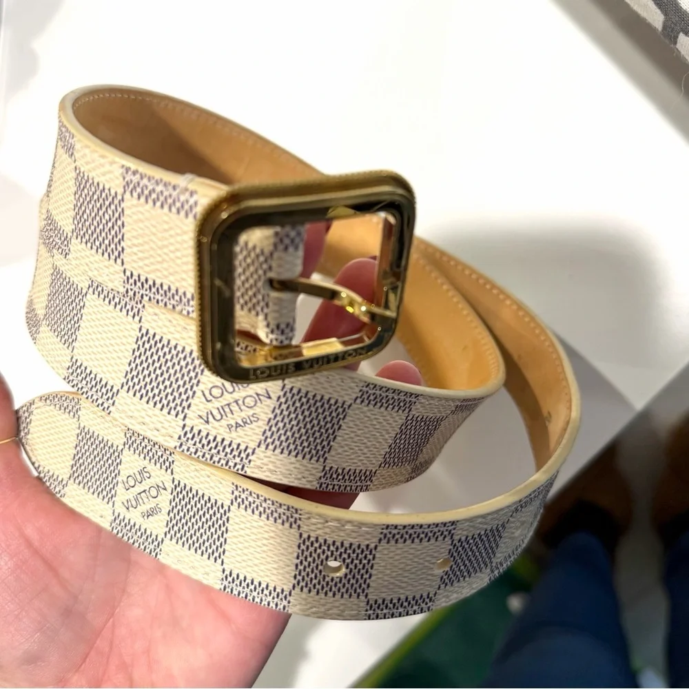 Louis Vuitton Damier Azur belt 85/34