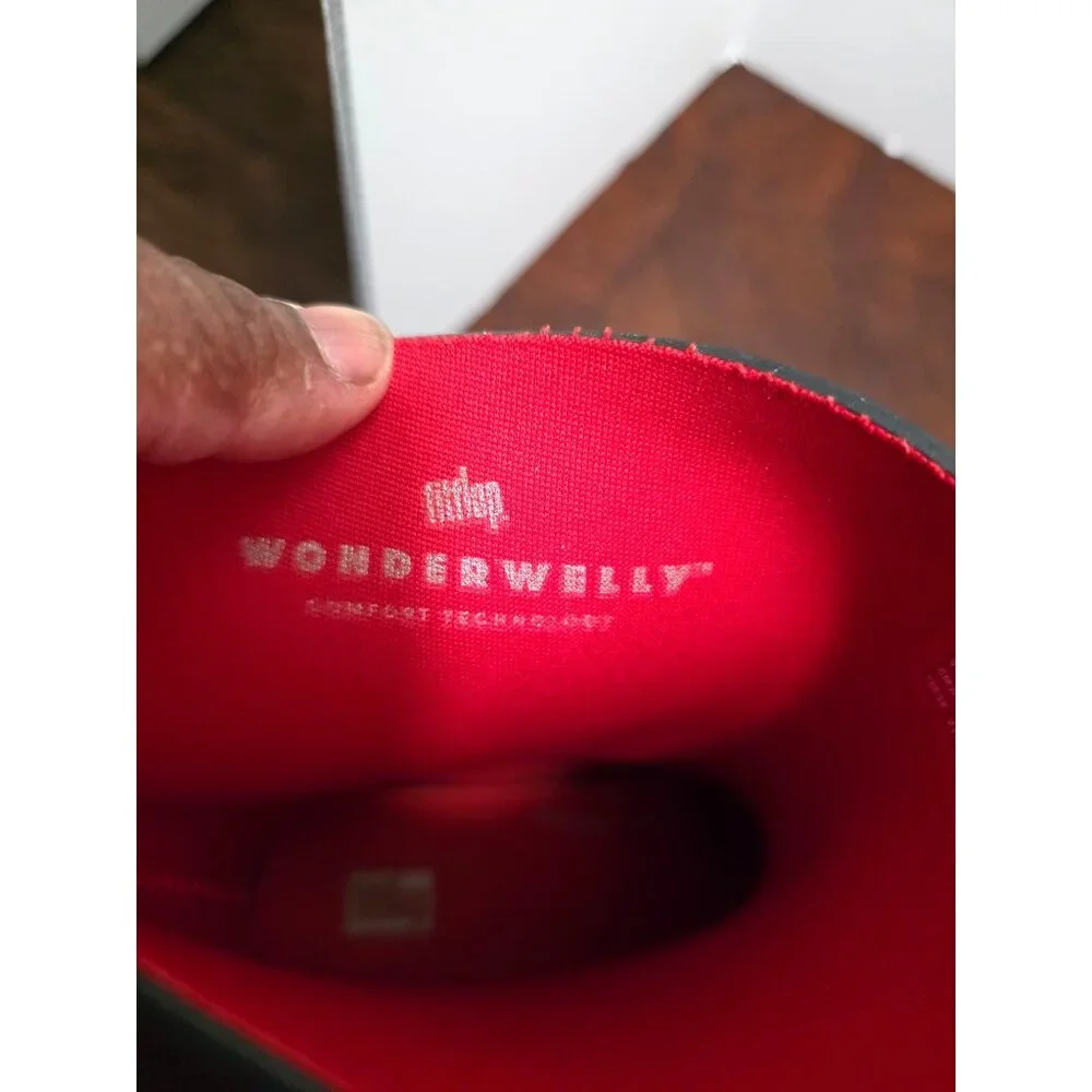 Fitflop Black Rubber Rain‎ Boots With Red Interior Size 7