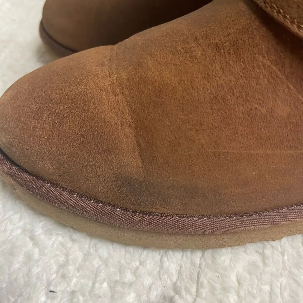 UGG Australia Becket Leather Brown women’s Boots shearling lining women’s SZ10