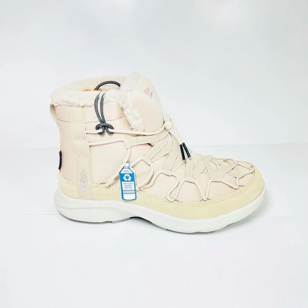 Keen Uneek Snk Boot Women’s Doeskin &‎ Silver Suede Winter Lined Size 5.5