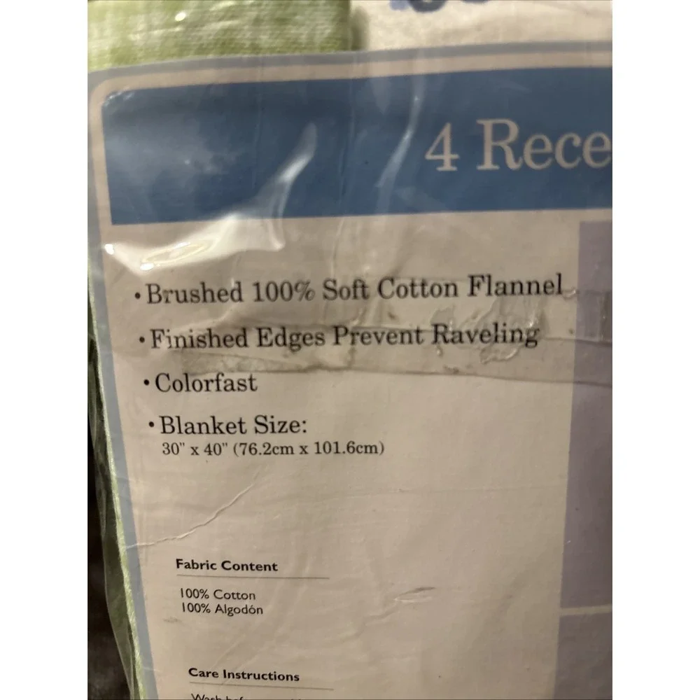NWT Carters Baby Boy Receiving Blankets Car Green‎ Blue 4 Pack 30x40 Beep Beep