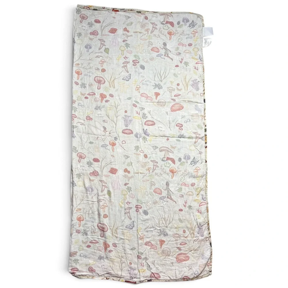 Little Crowns & Capes Mushroom Fairy Bamboo Cotton Swaddle Blanket 47x47 Retired