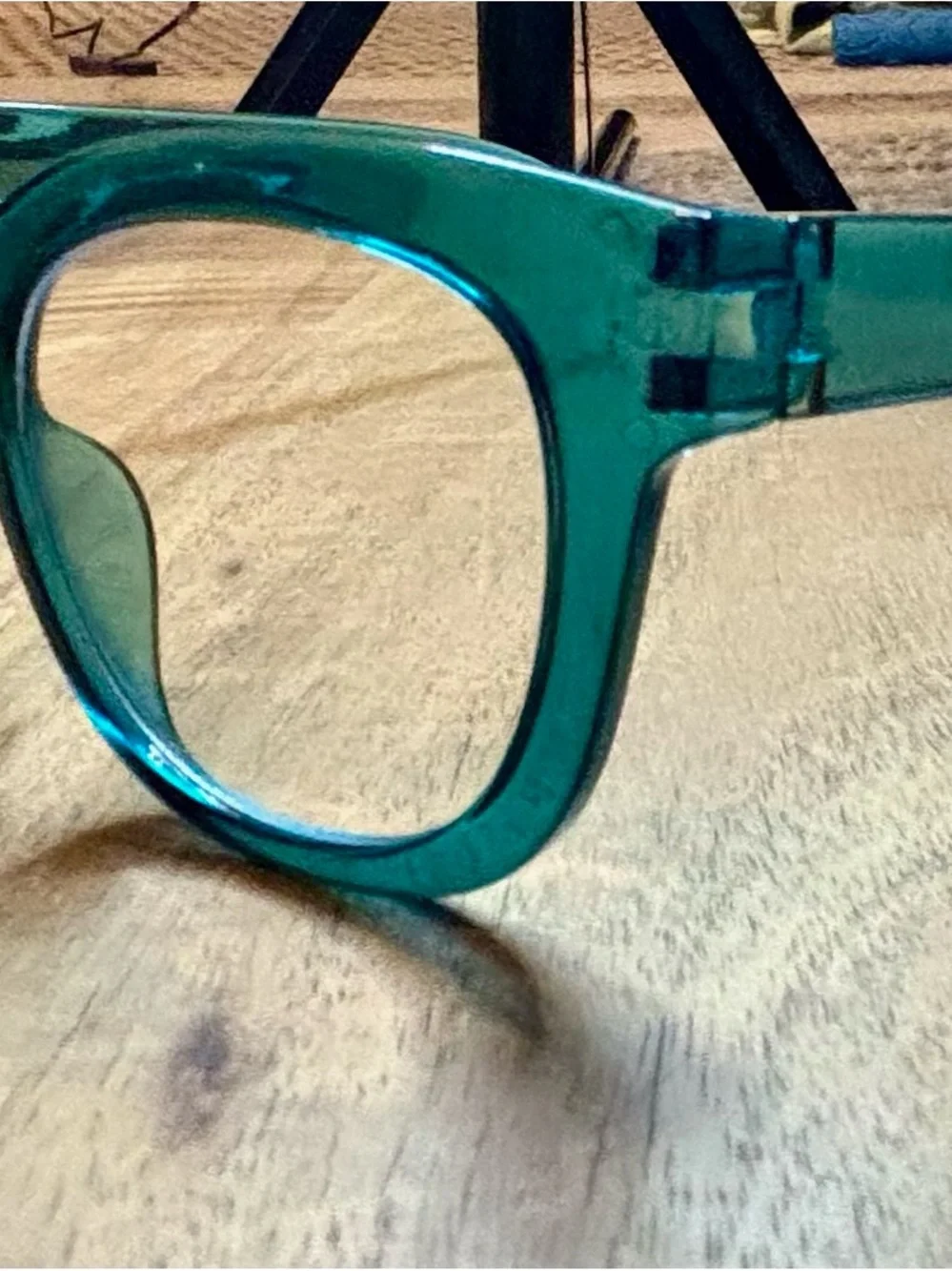 Teal Resin Fashion Eyeglass Frames - Stylish Home Accent
