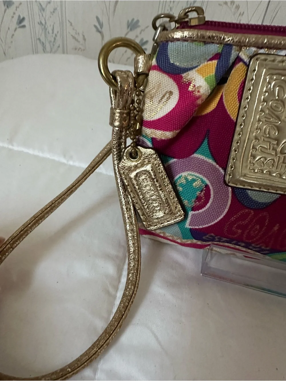 Coach Poppy Pop Art Wristlet