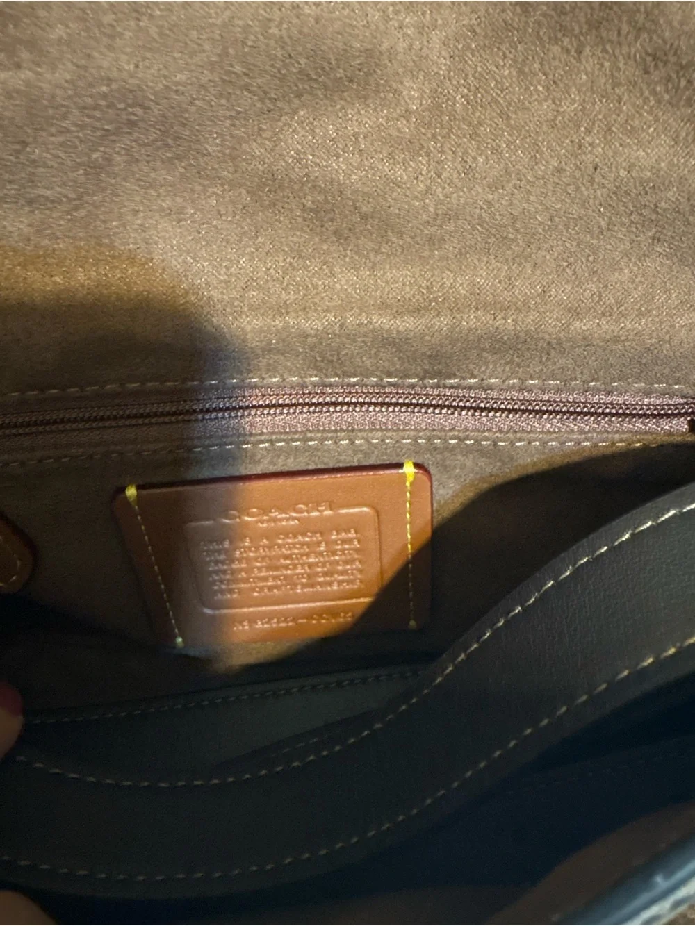 Coach Brown Signature Canvas Fold-Over Wristlet Clutch