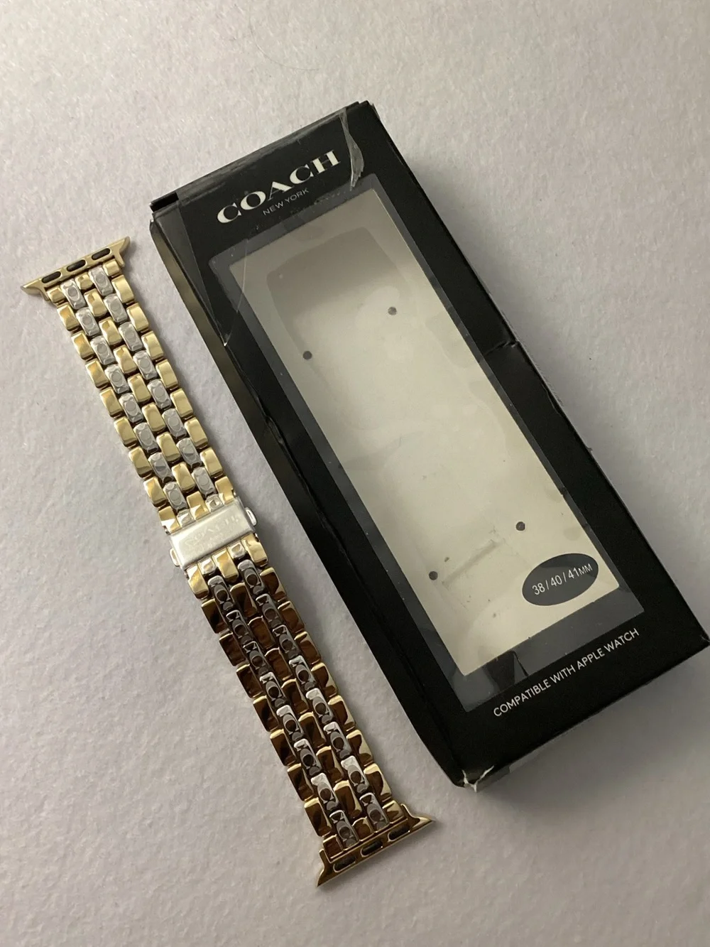 Coach Women's Two Tone Stainless Steel Apple Strap 38/40/41mm