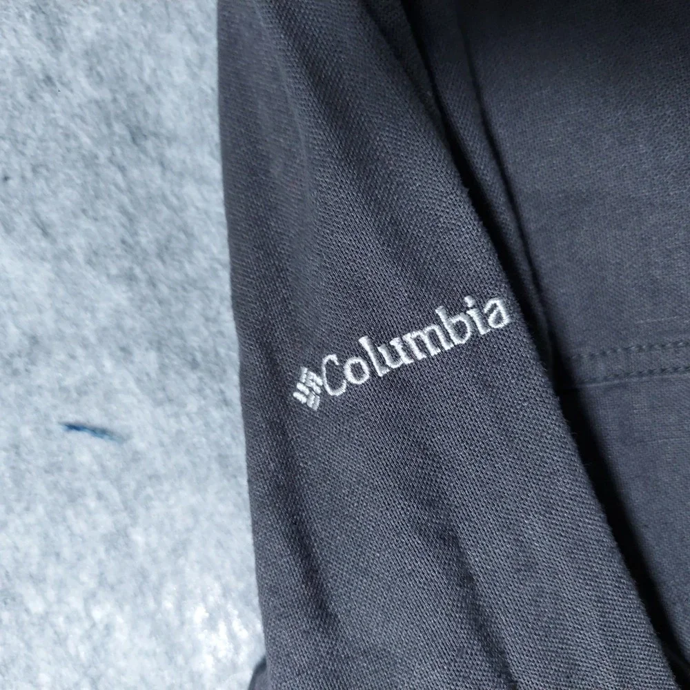 Columbia Women Jacket XL Grey‎ Hemp Cotton Utility Field Cinched Waist Zip Front