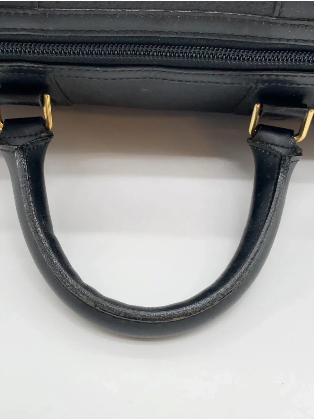 Burberry Leather Black Boston Bag